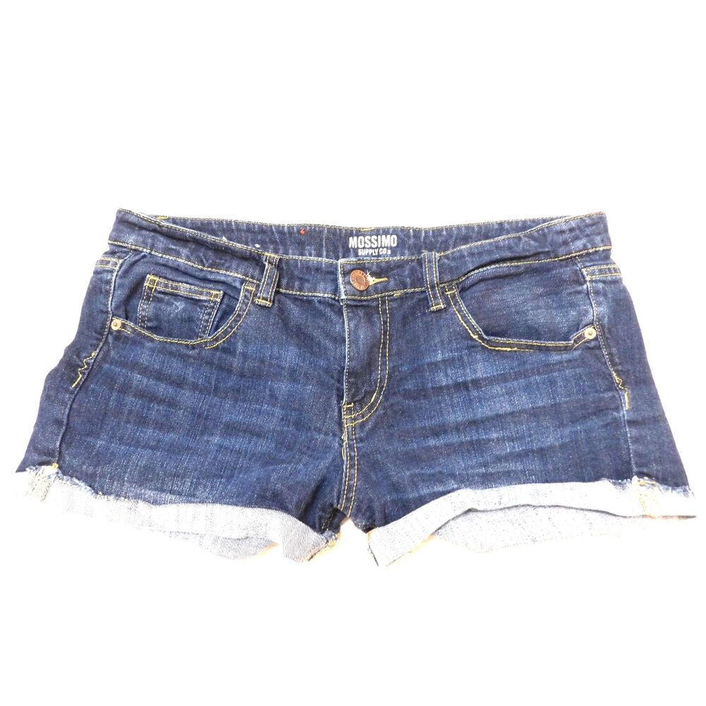 Denim Jeans Booty Shorts Sz. 15 Dark Wash Mossimo Supply - Picture 4 of 5